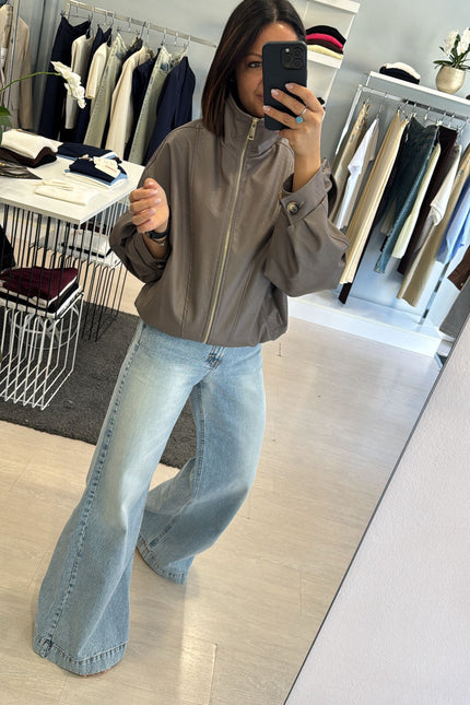 Bomber ecopelle fango