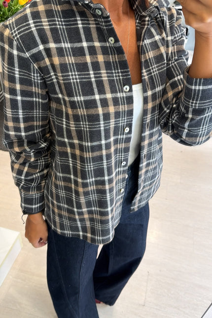 Camicia check grigio piombo cc