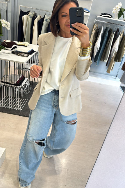 Felpa girocollo bianca