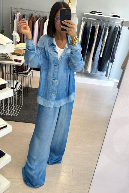 Camicia denim in chambray kk