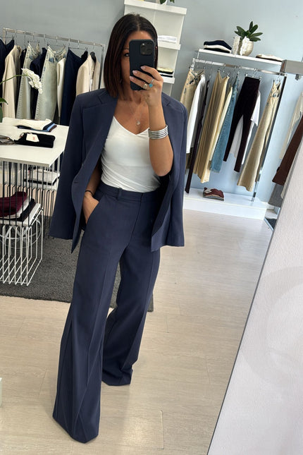 Pantalone completo melange blu kk