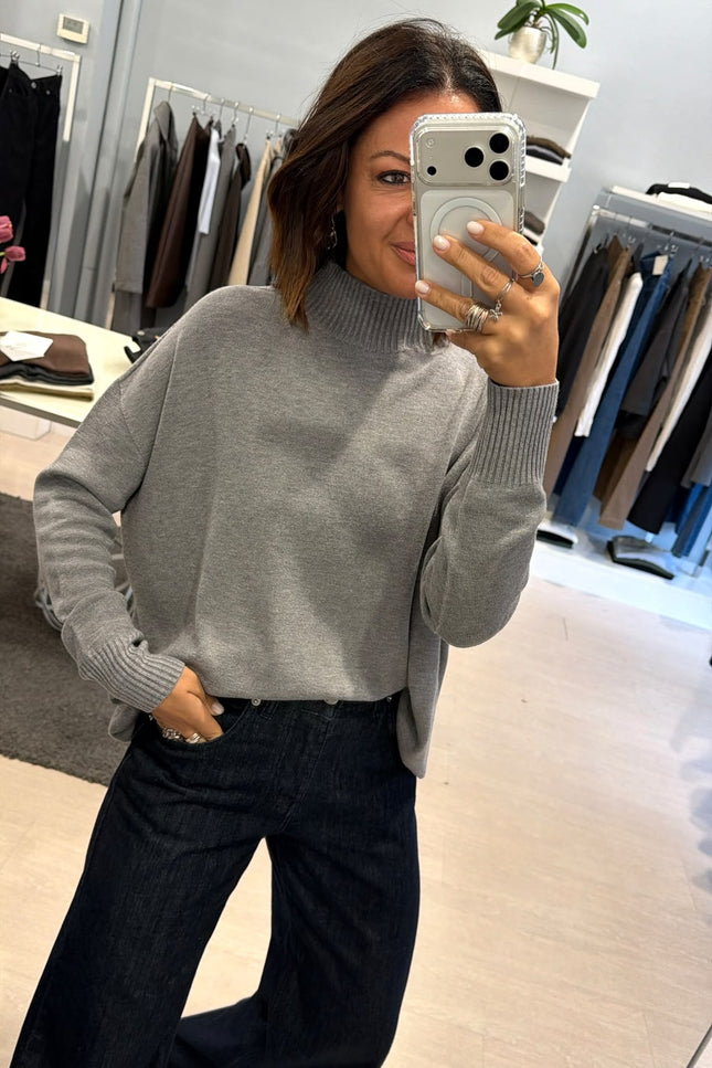 Lupetto oversize Grigio Kn