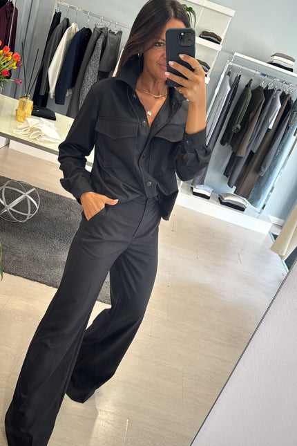 Camicia overshirt nera ak