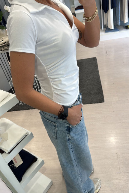 Polo bianca slim cc