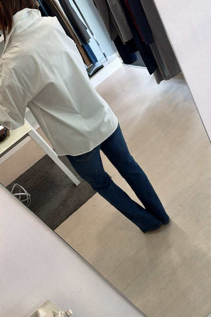 Camicia Oversize Bianca spilla gioiello kk