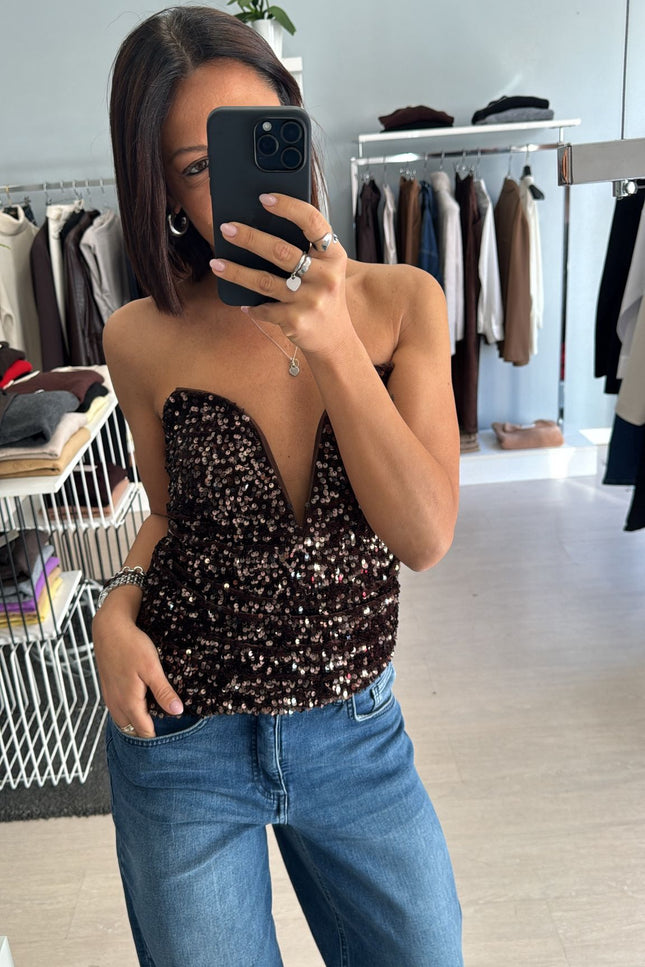 Top paillettes moro