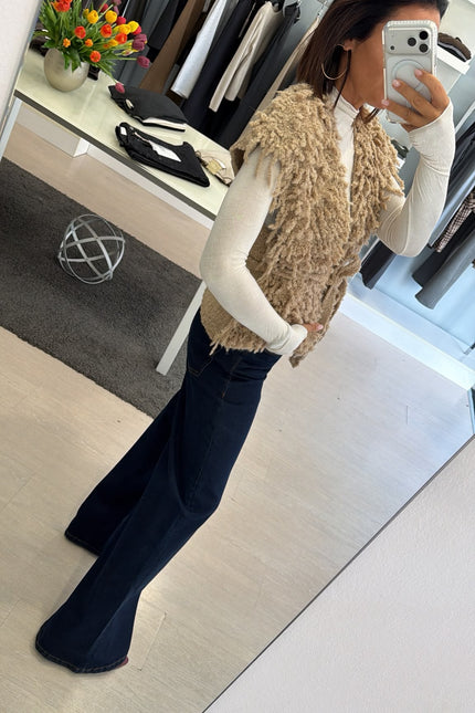Smanicato bouclè beige kk