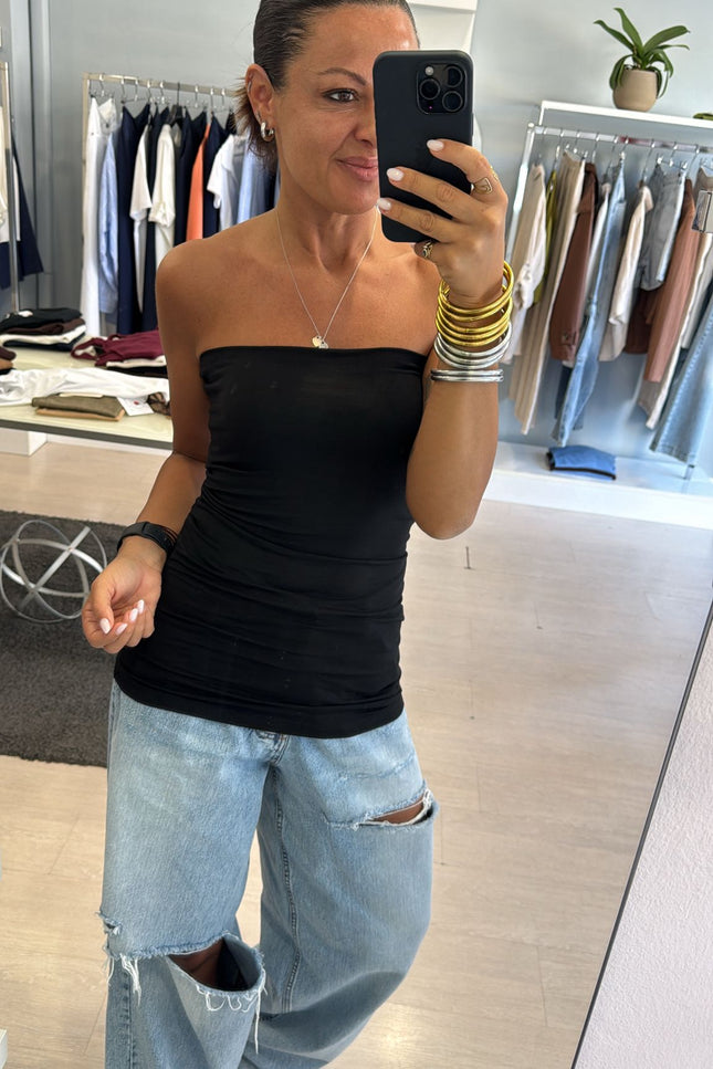 Top a fascia nero cc