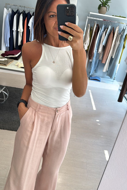 Pantalone modal rosa pastello cc