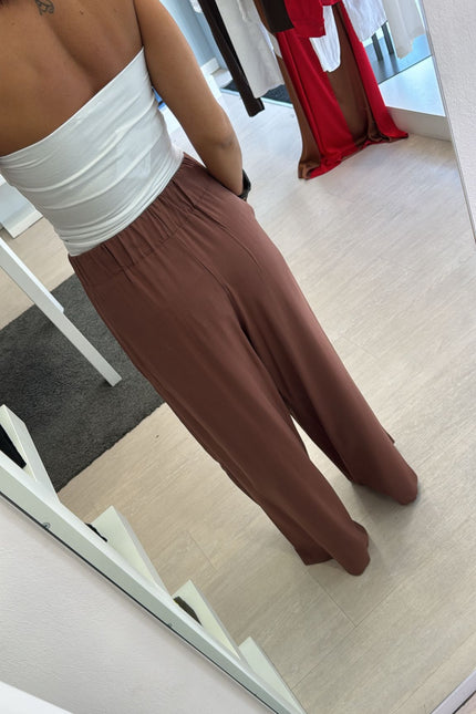 Pantalone viscosa tabacco cc