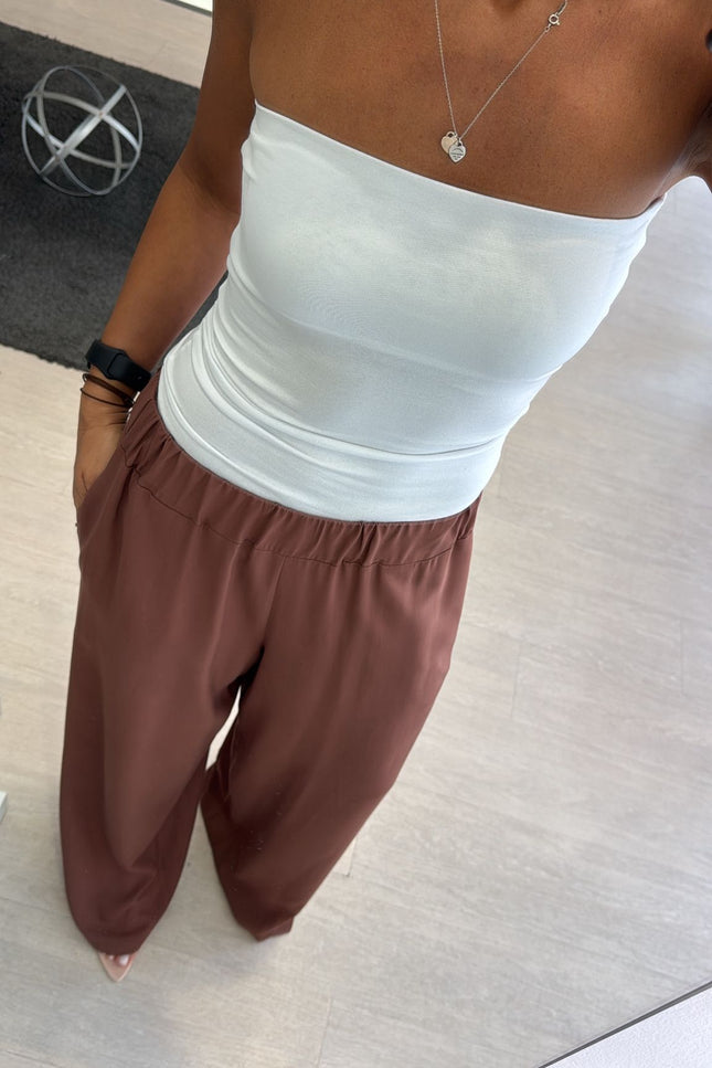 Pantalone viscosa tabacco cc