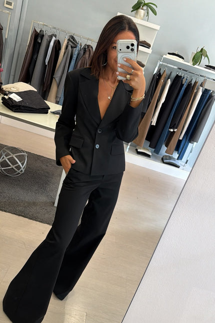 Pantalone wide-leg completo Nero Kn