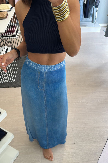 Gonna denim in chambray kk