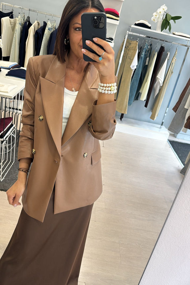 Giacca ecopelle cuoio kn