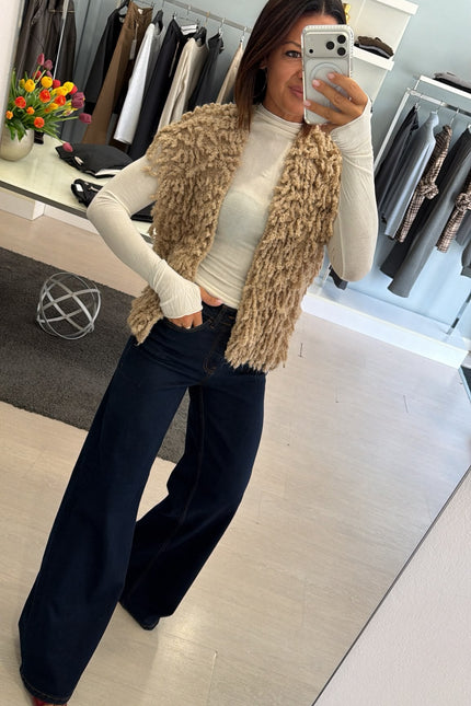 Smanicato bouclè beige kk