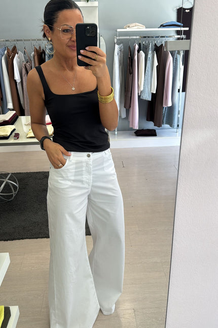 Jeans wide leg bianco kk