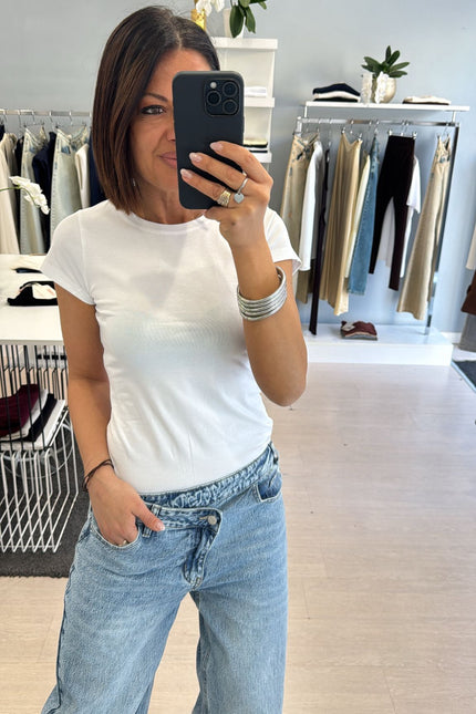 T-shirt slim bianca cc