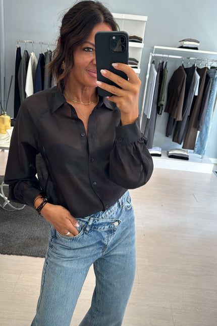 Camicia Lyocell nera ak