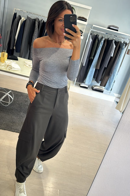 Pantalone cargo verde militare kn