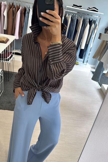 Camicia cioccolato oversize cc