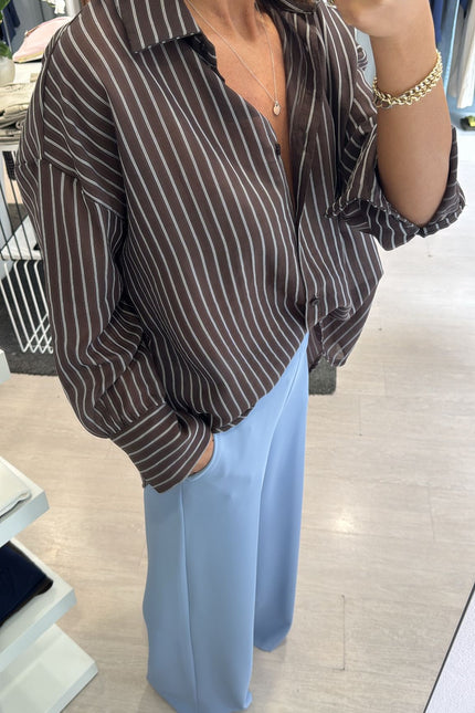 Camicia cioccolato oversize cc