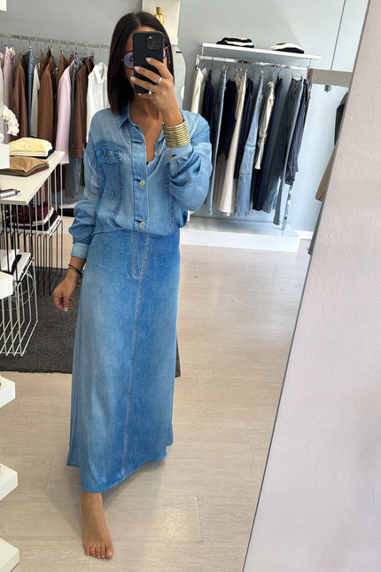 Gonna denim in chambray kk