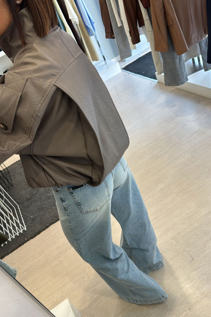 Bomber ecopelle fango