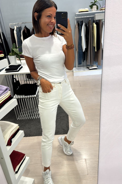 Jeans slim fit bianco latte