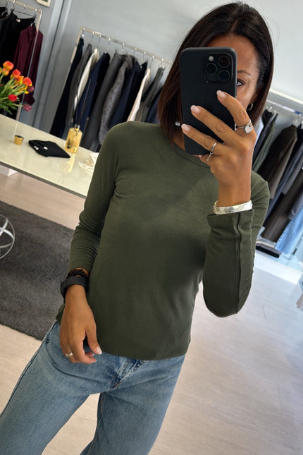 Maglia girocollo verde kn
