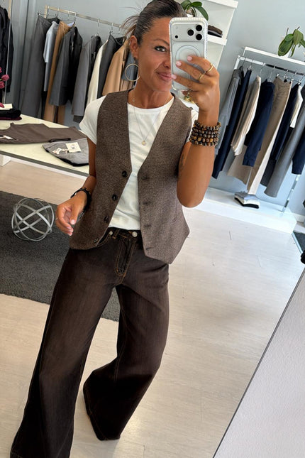 Jeans wide leg moro sfumato kk