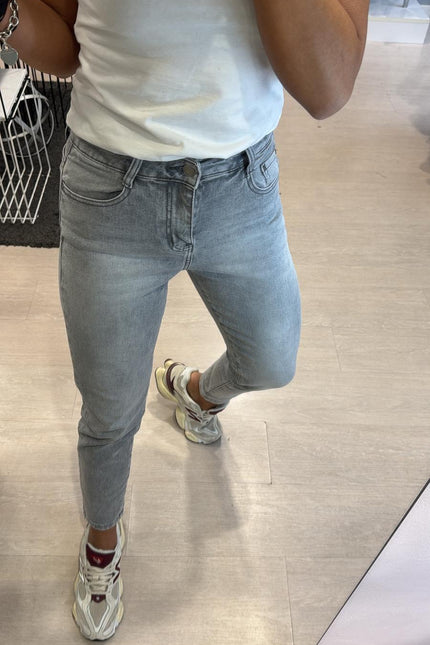 Denim slim fit grigio