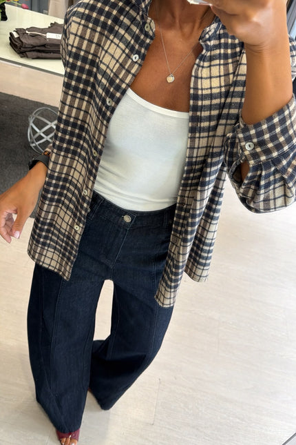 Camicia check blue cc