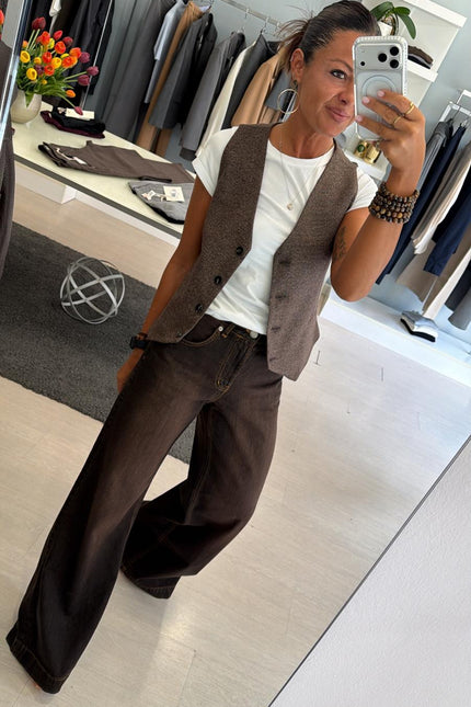 Jeans wide leg moro sfumato kk