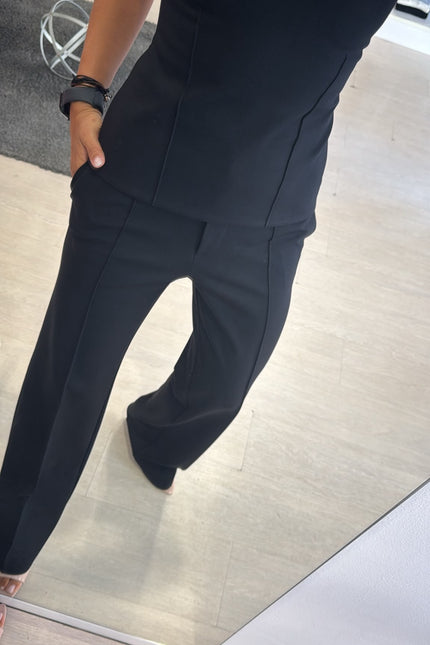 Pantalone completo punto milano nero kn