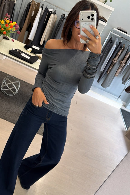 Maglia grigio piombo fiammata kk