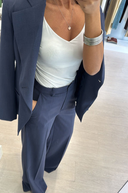 Pantalone completo melange blu kk