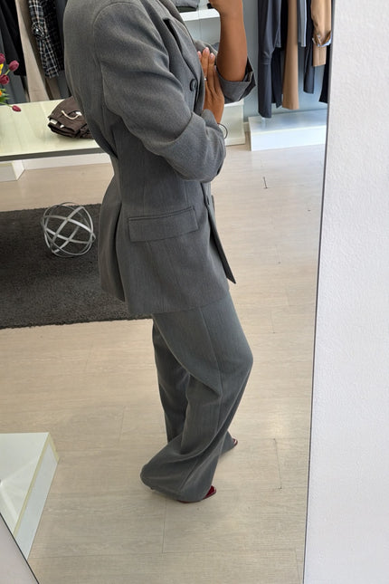 Giacca Robe Manteau completo grigio medio ak