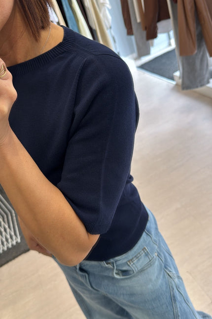 Girocollo blu manica corta kn