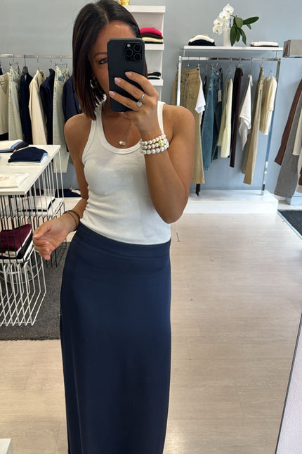 Gonna in satin blu kk