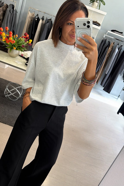 T-shirt oversize grigio melange kk