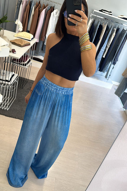 Pantalone denim in chambray kk