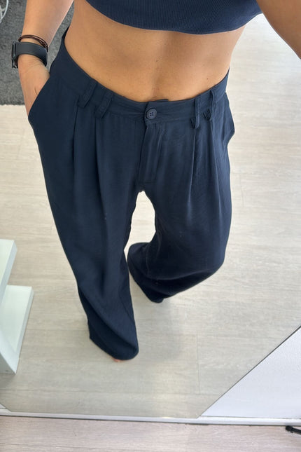 Pantalone blue navy in viscosa sl