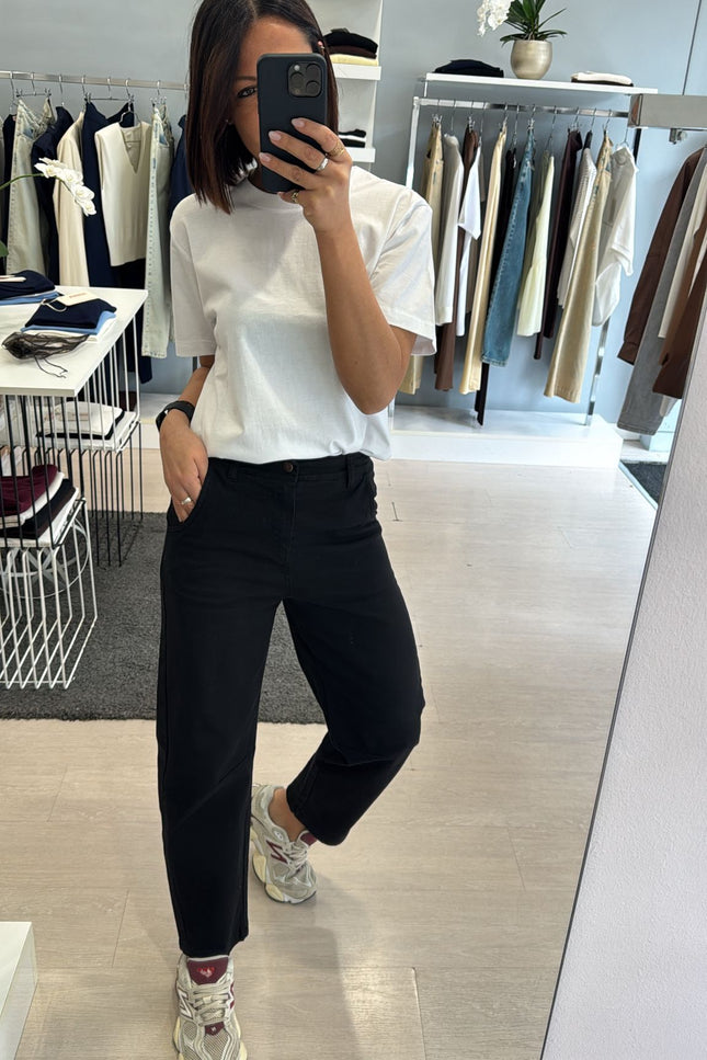 Pantalone barrel nero kn