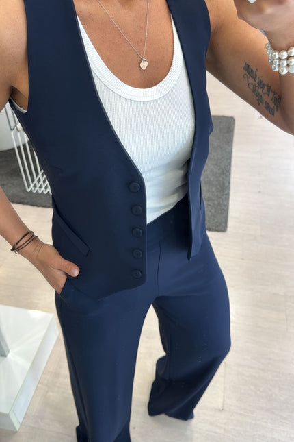 Gilet completo blu kn