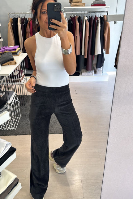 Pantalone velluto nero