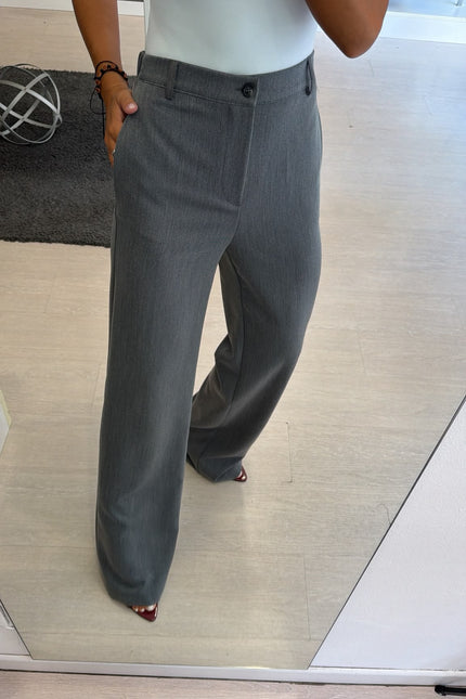 Pantalone dritto completo grigio medio ak