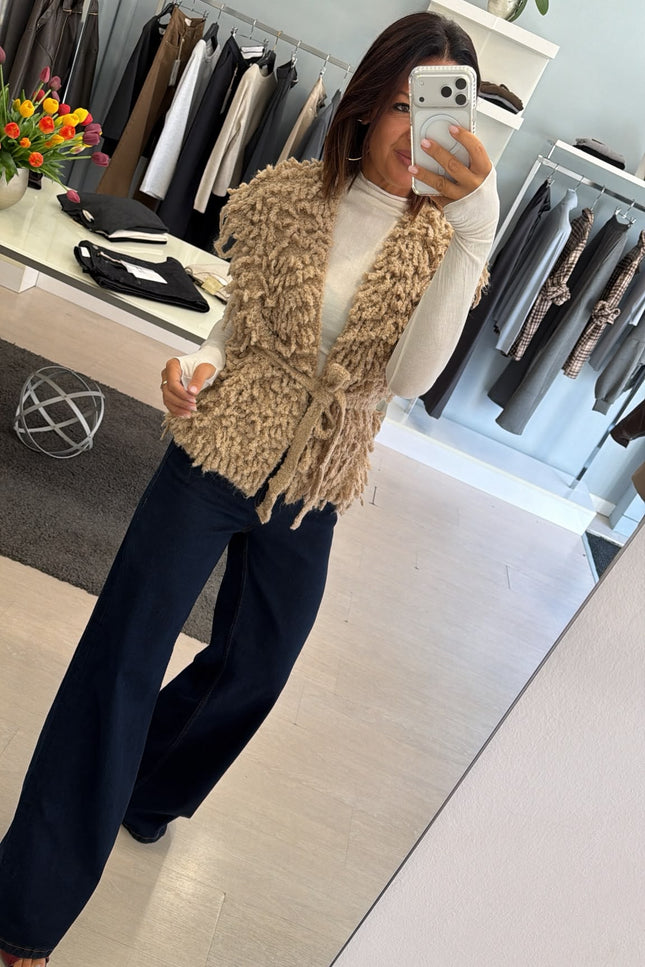 Smanicato bouclè beige kk
