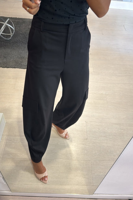 Pantalone cargo nero kn