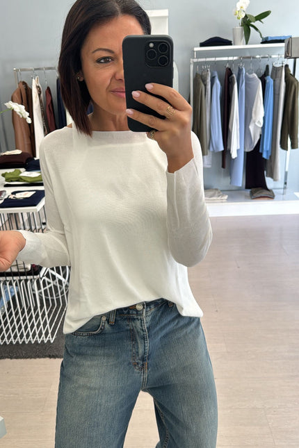Maglia barca spacchetti bianca