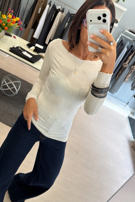 Maglia bianca fiammata kk